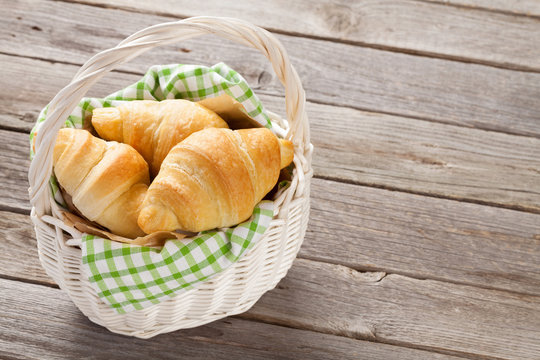 Fresh Croissants Basket