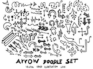 Vector hand drawn arrows set eps10