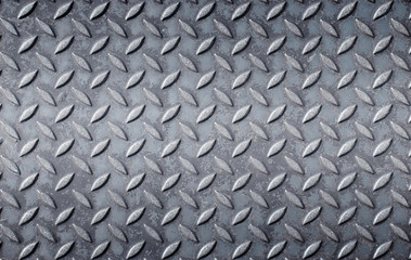 Steel plate / Abstract texture background of rusty diamond steel plate.