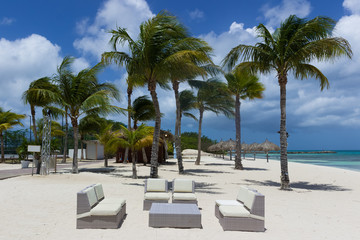 restaurant lounde zone on the beach