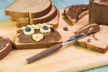 Fototapeta na wymiar Chocolate hazelnut spread.