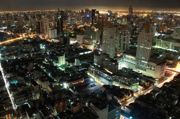 Bangkok - Ausblick vom Baiyoke Tower bei Nacht