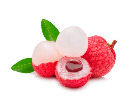 lychee isolated on white background