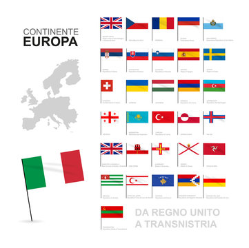 Continente Europa - Da Regno Unito a Transnistria