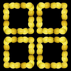 Beautiful background from isolated juicy lemon 