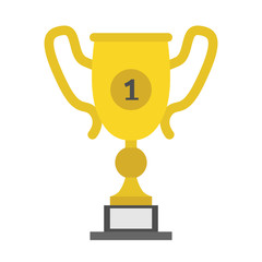 Gold winner cup isolated