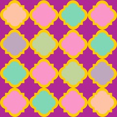 Ceramic tile, fabric, wallpaper. The original decorative ornament. Endless abstract vector background. Seamless geometric pattern.