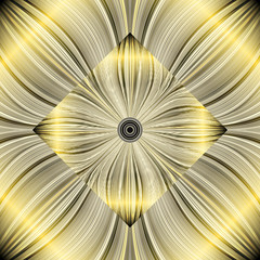 Beautiful abstract background of glowing lines, stylized flowers