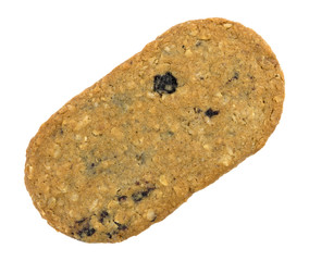Blueberry wafer cookie isolated on a white background