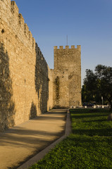 Fototapeta na wymiar vie of the walls that surround Evora at sunset, Portugal