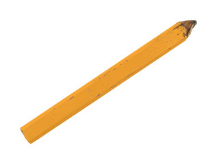 Used carpenter pencil on a white background.