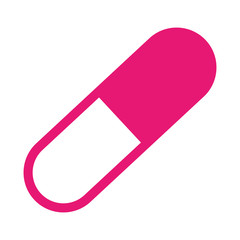 medical pink pill icon vector illustration