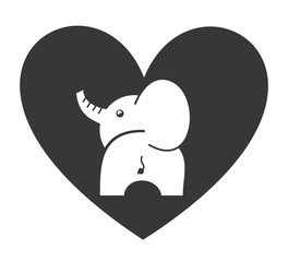 heart love pet mascot isolated icon
