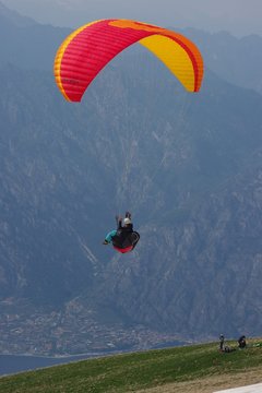 Paraglider in the mountains