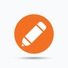 Edit icon. Pencil for drawing sign.