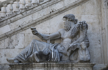Staue in Rome of Tiberius, river god.