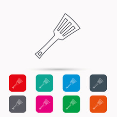 Kitchen utensil icon. Kitchenware spatula sign.