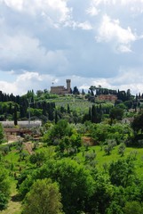 Fototapeta na wymiar Florence - hill with castle