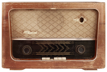 Old Wooden Radio Cutout