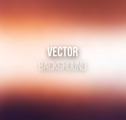 Brown-red color blurred abstract vector background. Smooth gradient backdrop with transparent diagonal white stripes texture overlay