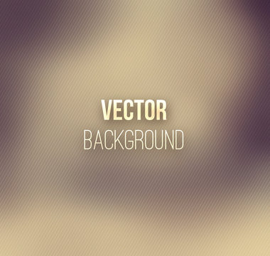 Brown color blurred abstract vector background. Smooth gradient backdrop with transparent diagonal white stripes texture overlay