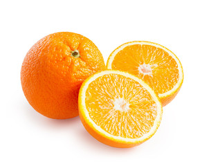 Orange. Orange in a cut isolated on white background