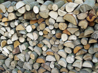 Firewood log stack