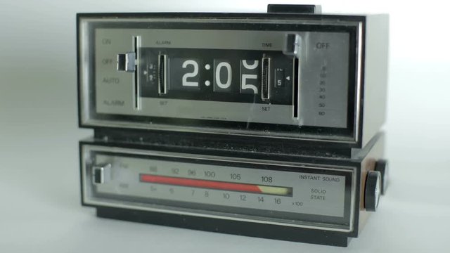 An old style flip clock 12 hours