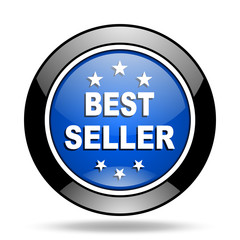 best seller blue glossy icon