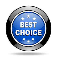 best choice blue glossy icon
