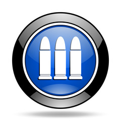 ammunition blue glossy icon