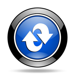rotation blue glossy icon