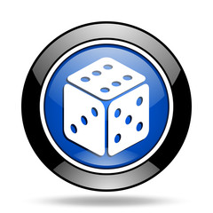 game blue glossy icon