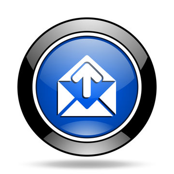 email blue glossy icon