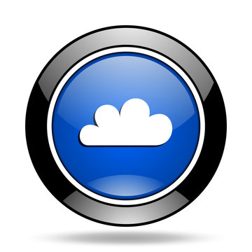 cloud blue glossy icon