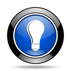 bulb blue glossy icon