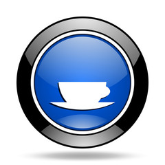 espresso blue glossy icon