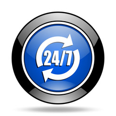 service blue glossy icon