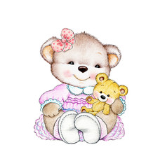 Teddy bear with baby