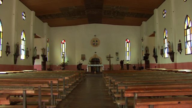 Inside a church