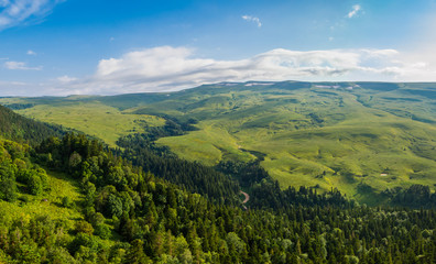 Valley plateau Lago Naki in Adygea