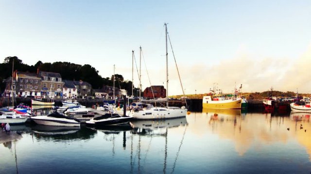 picturesque coastal harbour village of southern england