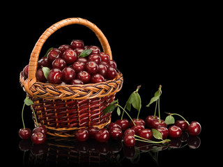 Fototapeta na wymiar The big crop of a cherry