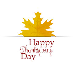 one  leaf of maple inside pocket with white background and text