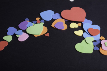 corações coloridos