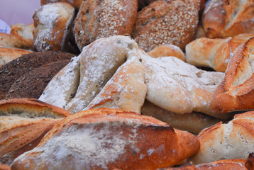 Fresh assorted bread