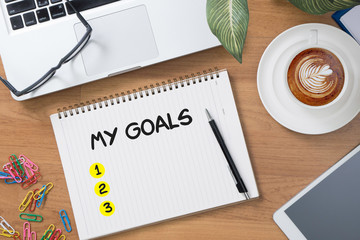 MY GOALS  Handwriting of My Goals