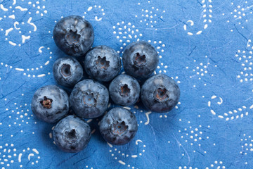Freshly picked blueberries