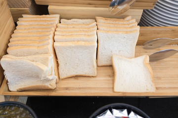 Fototapeta na wymiar toast bread and slice
