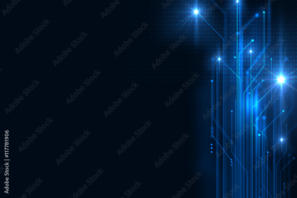 Poster blue geometric shape abstract technology background